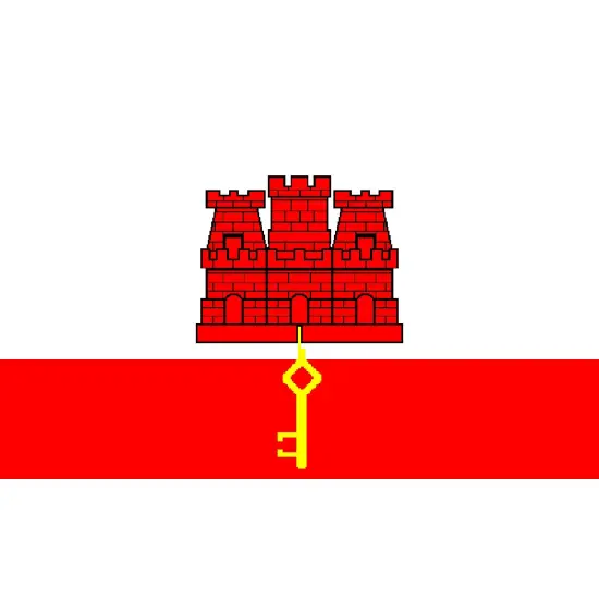Gibraltar Flag with Grommets 3ft x 5ft {1}