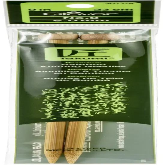 Takumi Bamboo Single Point Knitting Needles 9"-Size 8/5mm {1}