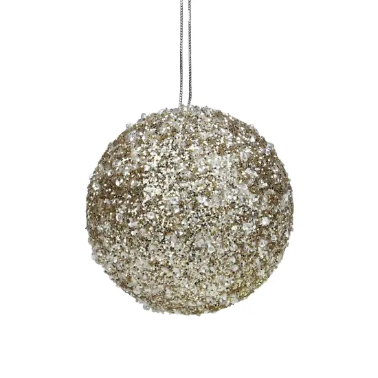Northlight 5" Gold and Silver Sequin Ball Christmas Ornament {1}