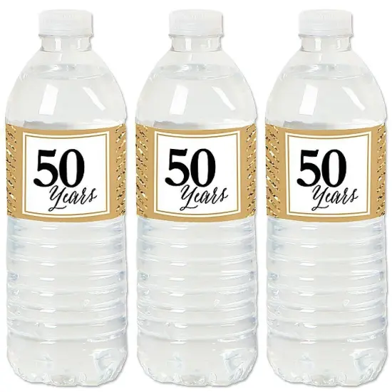 Big Dot of Happiness We Still Do - 50th Wedding Anniversary - Anniversary Party Water Bottle Sticker Labels - Set of 20 {1}
