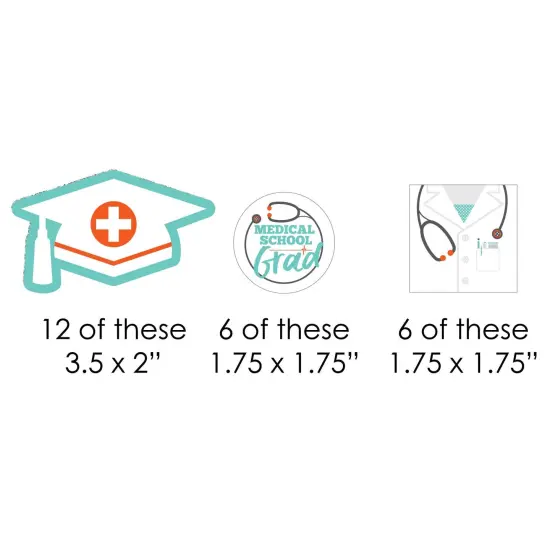 Big Dot of Happiness Medical School Grad - Paper Straw Decor - Doctor Graduation Party Striped Decorative Straws - Set of 24 {3}