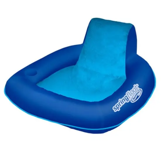 SwimWays 39" Blue Inflatable Spring Float SunSeat Swimming Pool Lounge Seat {1}