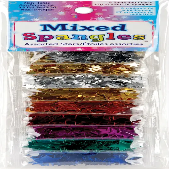 Sulyn Mixed Spangles 3g 9/Pkg-Assorted Stars {1}