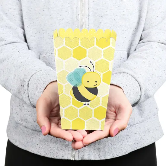 Big Dot of Happiness Honey Bee - Baby Shower or Birthday Party Favor Popcorn Treat Boxes - Set of 12 {6}