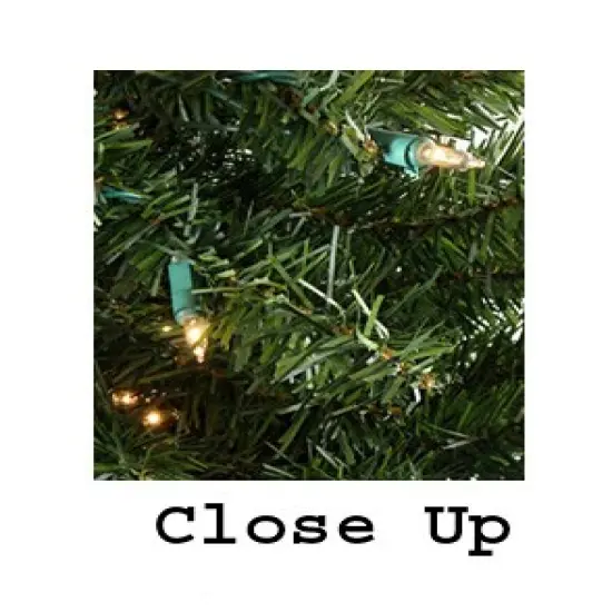 Northlight Pre-Lit Canadian Pine Artificial Christmas Garland - 9' x 12" - Clear Lights Green {3}