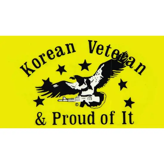 Korean Veteran & Proud Of It Sticker 2-3/4"X4-3/4" {1}