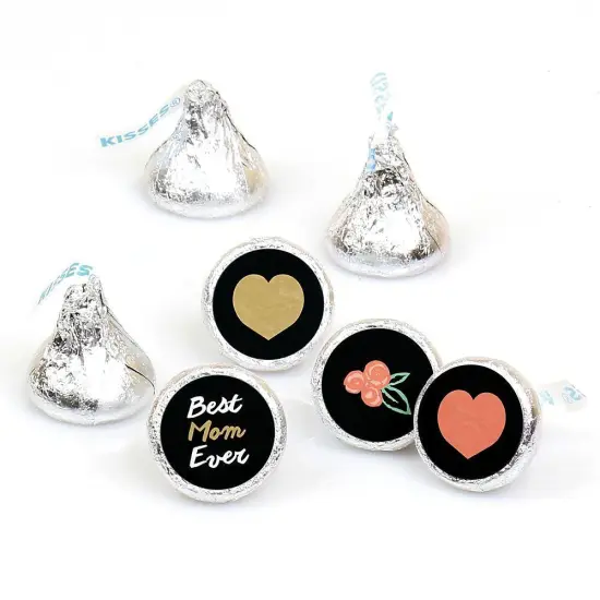 Big Dot of Happiness Best Mom Ever - Mother's Day Round Candy Sticker Favors - Labels Fits Chocolate Candy (1 sheet of 108) {1}