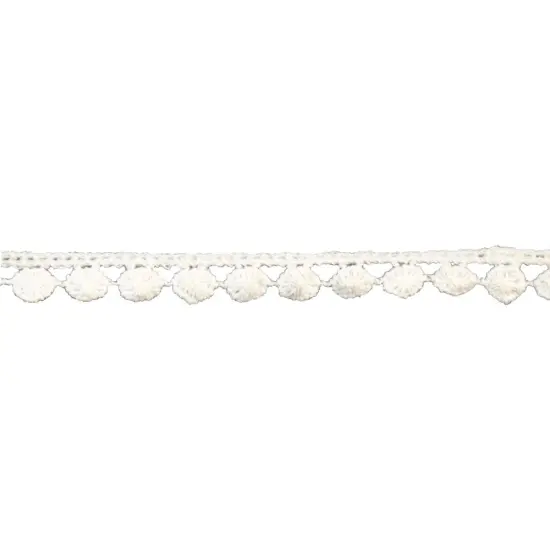 Belagio Cotton Lace Trim, 1.5" Wide, Mini Dot Design, Ivory, 10-Yard Bolt {1}