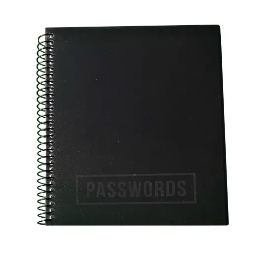 Small password keeper book with alphabetical tabs RE-FOCUS THE CREATIVE OFFICE Black {1}