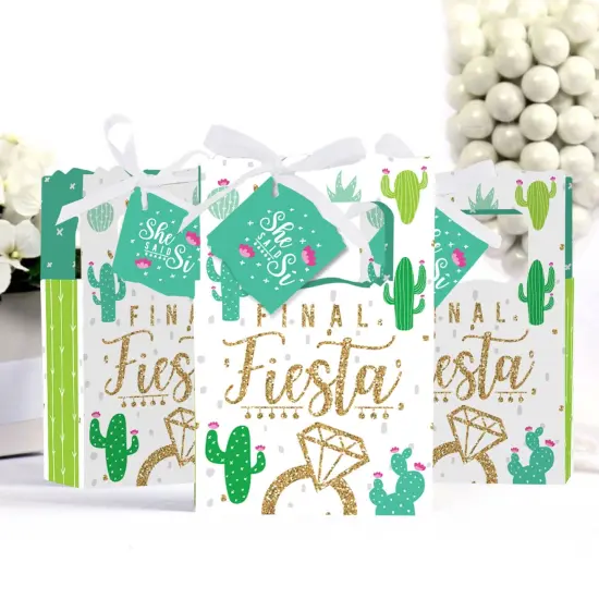 Big Dot of Happiness Final Fiesta - Last Fiesta Bachelorette Party Favor Boxes - Set of 12 {4}