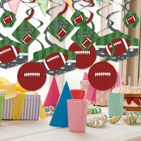 Big Dot of Happiness End Zone - Football - Baby Shower or Birthday Party Hanging Decor - Party Decoration Swirls - Set of 40 {3}