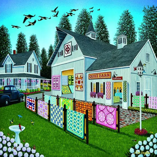 Sunsout Welcome to the Quilt Barn 300 pc Jigsaw Puzzle 60330 {1}