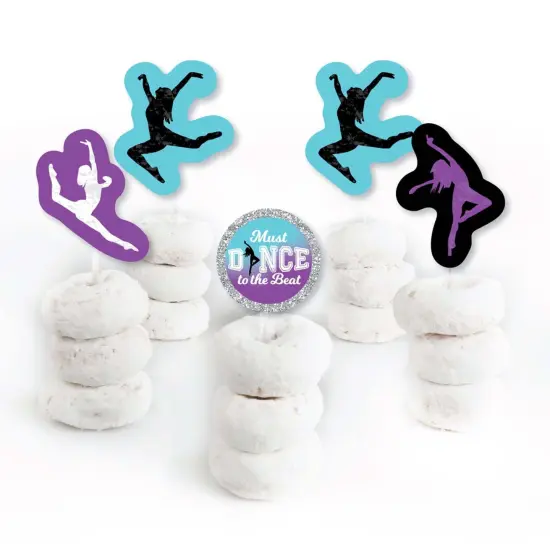 Big Dot of Happiness Must Dance to the Beat - Dance - Dessert Cupcake Toppers - Birthday Party or Dance Party Clear Treat Picks - Set of 24 {3}
