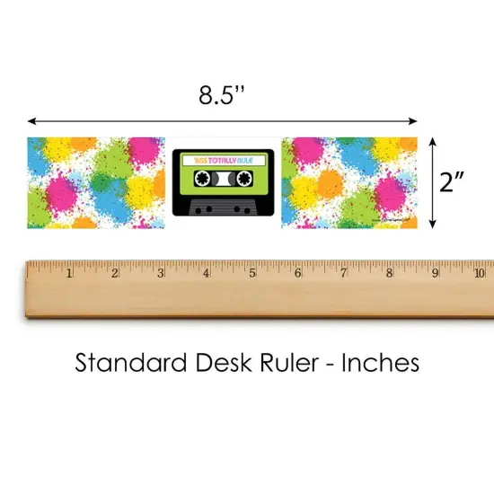 Big Dot of Happiness 80's Retro - Totally 1980s Party Water Bottle Sticker Labels - Set of 20 {6}