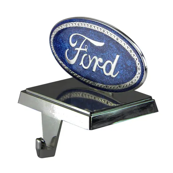 Northlight 5" Blue and Silver Officially Licensed Iconic Ford Logo Christmas Stocking Holder {3}