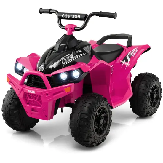 Costway 12V Battery Powered Kids Ride On ATV Electric 4-Wheeler Quad Car withMP3 & Light {8}