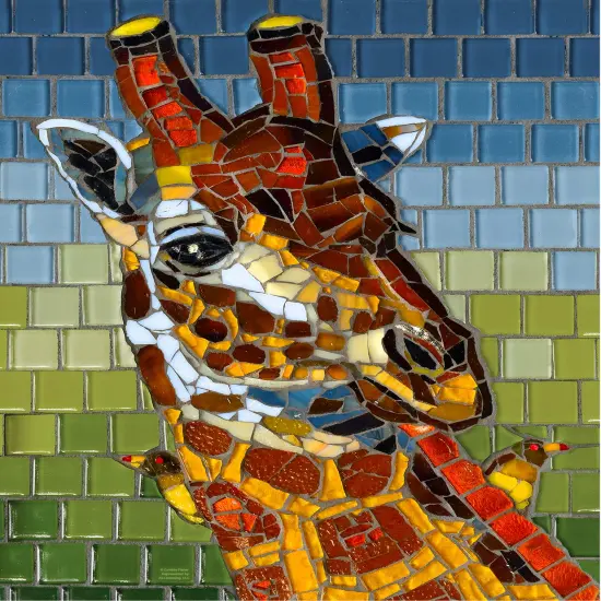 Sunsout Stained Glass Giraffe 1000 pc Jigsaw Puzzle 70731 {1}