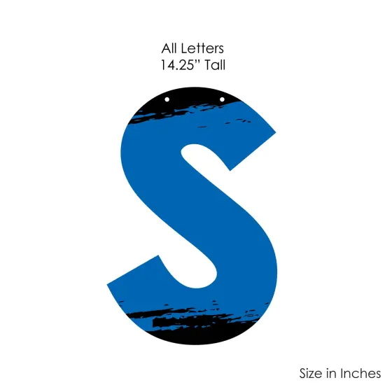 Big Dot of Happiness Blue Senior Night - High School Sports and Graduation Party Decorations - Seniors - Outdoor Letter Banner {7}