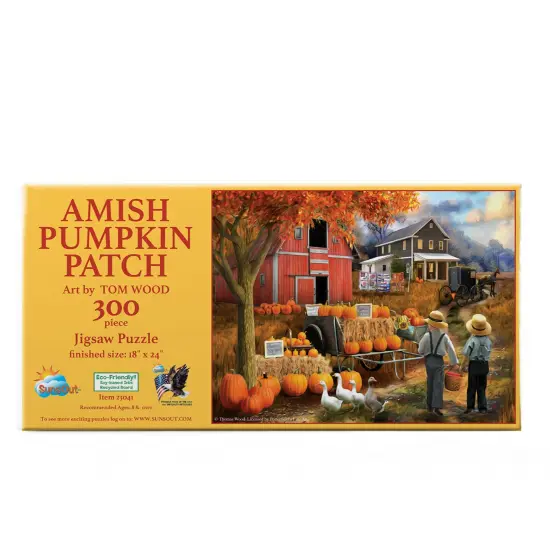 Sunsout Amish Pumpkin Patch 300 pc Halloween Jigsaw Puzzle 23041 {4}