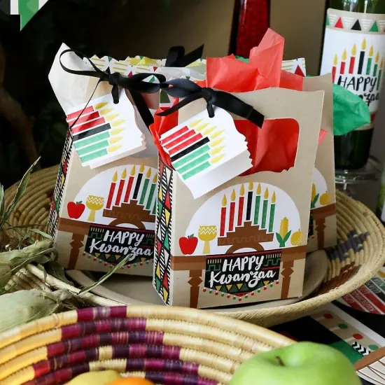 Big Dot of Happiness Happy Kwanzaa - Party Favor Boxes - Set of 12 {7}