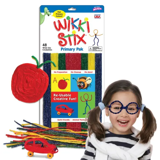Wikki Stix 8" 48/Pkg-Primary {2}
