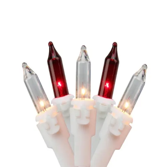 Northlight Mini Icicle Incandescent Christmas Lights - Red and Clear - 8.75' White Wire - 150ct {1}