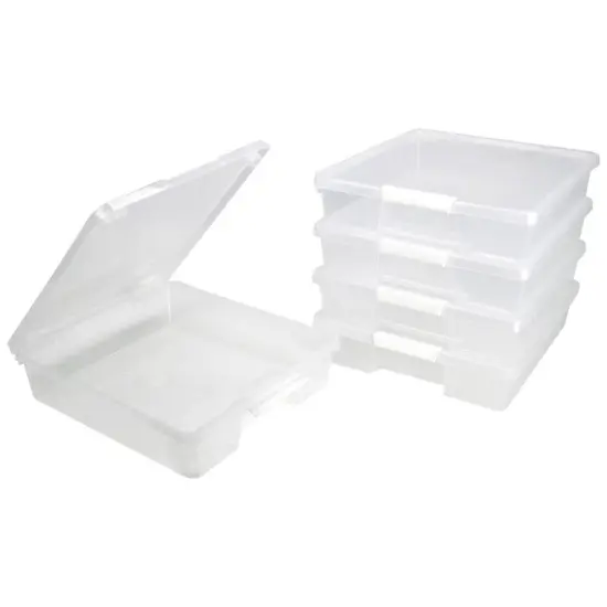 12x12 Classroom Student Project Box, Clear, Case of 5 {1}