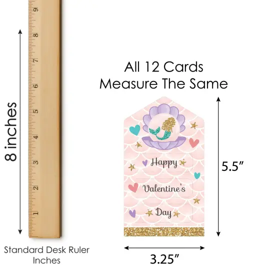 Big Dot of Happiness Let's Be Mermaids - Under the Sea Cards for Kids - Happy Valentine's Day Pull Tabs - Set of 12 {7}