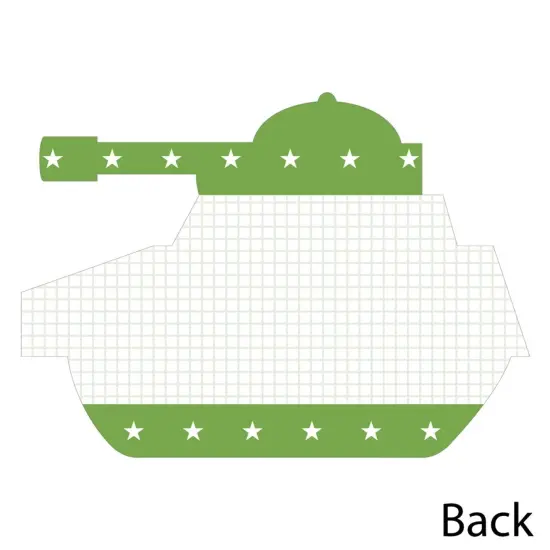 Big Dot of Happiness Camo Hero - Shaped Thank You Cards - Army Military Camouflage Party Thank You Note Cards with Envelopes - Set of 12 {6}