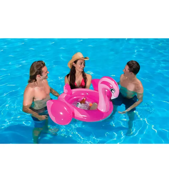 Swim Central Inflatable Pink Flamingo Swimming Pool Float, 28-Inch {3}