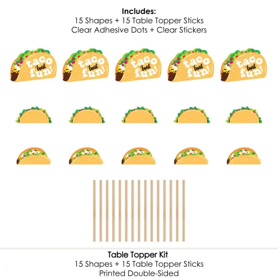 Big Dot of Happiness Taco 'Bout Fun - Fiesta Centerpiece Sticks - Table Toppers - Set of 15 {7}