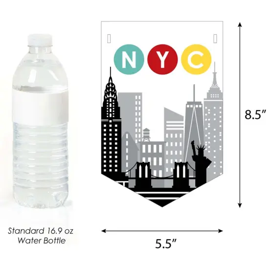 Big Dot of Happiness NYC Cityscape - New York City Party Bunting Banner - Party Decorations - Welcome to New York City {3}
