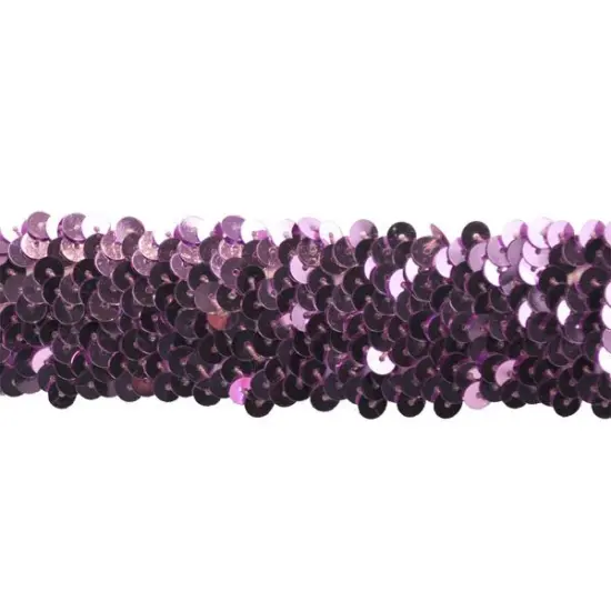 Belagio Stretch Sequin Trim, 1.5" Wide, Pink, 10-Yard Bolt {1}