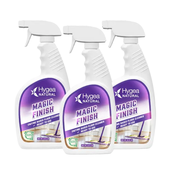 Hygea Natural Magic Finish - Natural Enzyme-Based Floor Cleaner Ready to use 24oz Spray (3 pack) {1}
