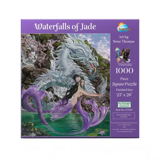 Sunsout Waterfalls of Jade 1000 pc Jigsaw Puzzle 67826 {4}