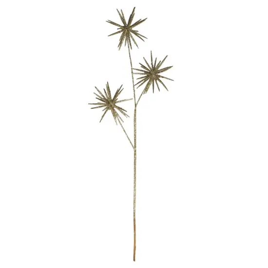 Northlight 24" Gold Glittered Starburst Artificial Christmas Spray {1}