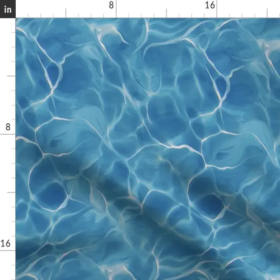 Various Fabrics by the Yard or Fat Quarter Dark Blue Ocean Waves Water Sea Pacific Caribbean Swim Custom Printed Fabric by Spoonflower {2}