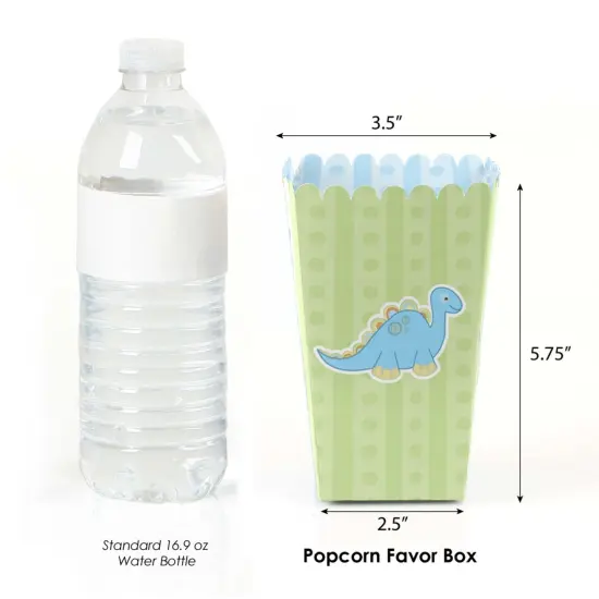 Big Dot of Happiness Baby Boy Dinosaur - Baby Shower or Birthday Party Favor Popcorn Treat Boxes - Set of 12 {3}