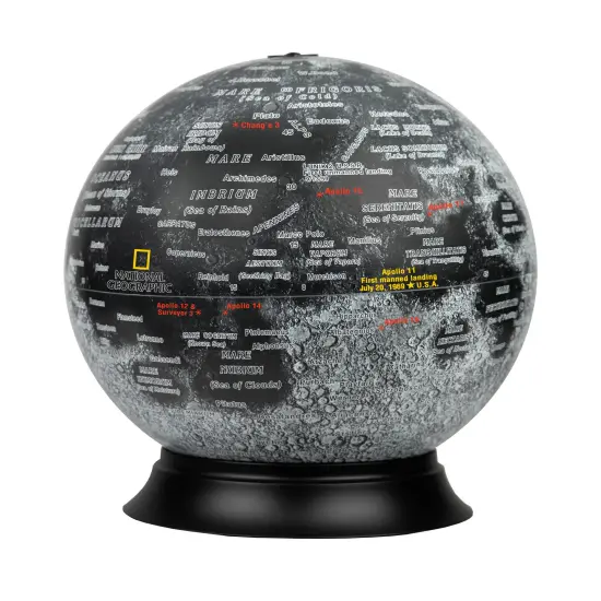 National Geographic 12" Diameter Illuminated Moon Globe {1}