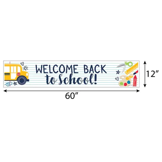 Big Dot of Happiness Back to School - First Day of School Classroom Decorations Banner {3}