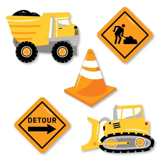 Big Dot of Happiness Dig It - Construction Party Zone - DIY Shaped Baby Shower or Birthday Party Cut-Outs - 24 Count {1}