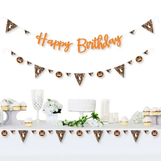 Big Dot of Happiness Gone Hunting - Deer Hunting Camo Birthday Party Letter Banner Decoration - 36 Banner Cutouts and Happy Birthday Banner Letters {3}