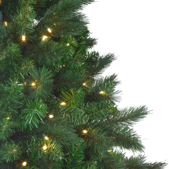Northlight 7.5' Pre-Lit Medium Mixed Scotch Pine Artificial Christmas Tree - Warm White LED Lights Green {3}