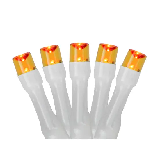 Northlight LED Wide Angle Christmas Lights - Orange - 9.5' White Wire - 20ct {1}