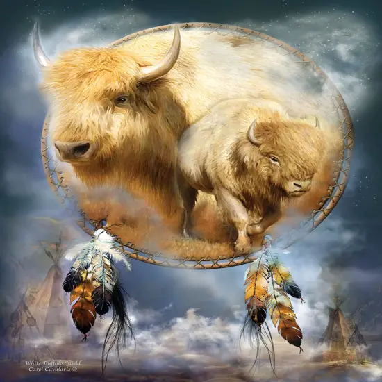 Sunsout Spirit of the White Buffalo 500 pc Jigsaw Puzzle 55611 {1}