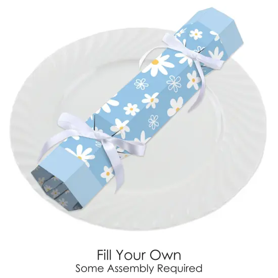Big Dot of Happiness Blue Daisy Flowers - No Snap Floral Party Table Favors - DIY Cracker Boxes - Set of 12 {6}