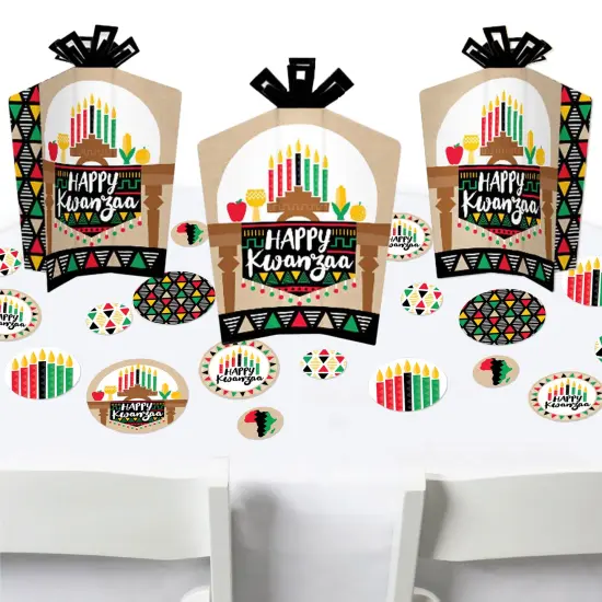 Big Dot of Happiness Happy Kwanzaa Heritage Holiday Party Decor and Confetti - Terrific Table Centerpiece Kit - Set of 30 {1}