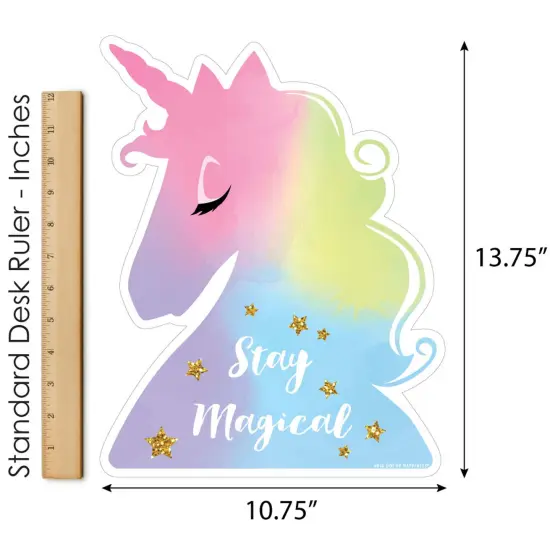 Big Dot of Happiness Rainbow Unicorn - Outdoor Lawn Sign - Magical Unicorn Baby Shower or Birthday Party Yard Sign - 1 Piece {6}