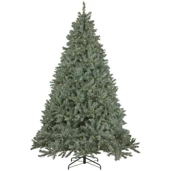 Northlight 7.5' Pre-Lit FullSpruce Artificial Christmas Tree, LED Lights Green {1}