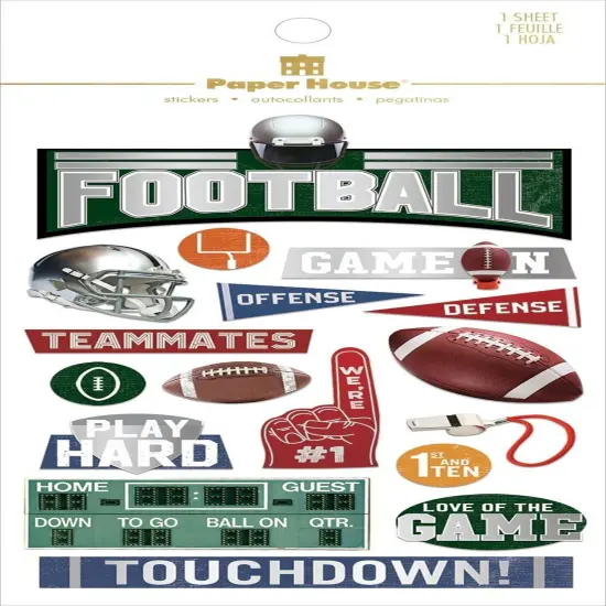 Paper House Football II Dimensional Stickers {1}